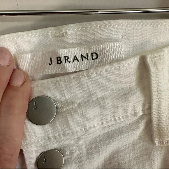 J Brand Blanc Lillie Flare Button Fly Cropped High Rise Pants Size 30 NWT - Picture 7 of 13